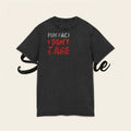 I Don't Care Acid Wash Tee — Casual Graphic T-Shirt
